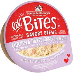 Lil Bites Savory Stews Chicken And Turkey Dinner In Broth 12 Count Small Breed Food