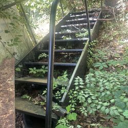 Metal Steps With Hand Rail  