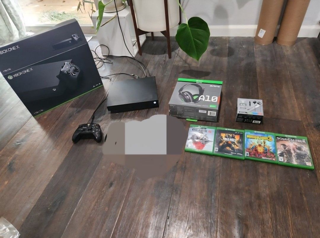 Xbox One X 1TB Bundle (Console, Wired Controller, Headsets, Games)