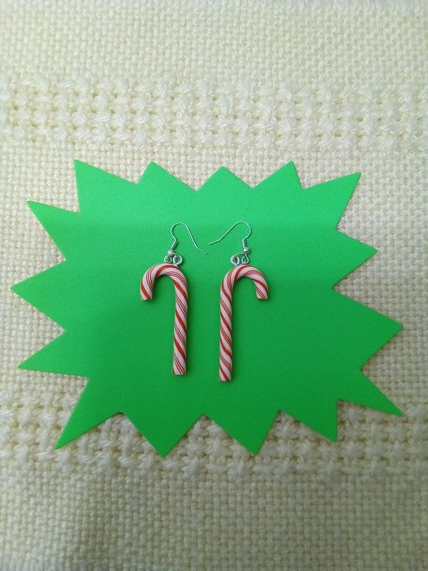 Candy Cane Earrings A1