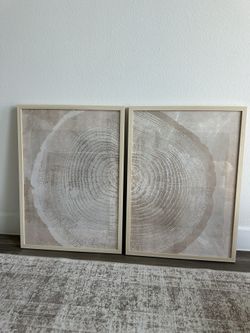 2 Piece Canvas Art - Wood Frames