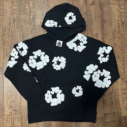 NEW Denim Tears Cotton Wreath Hoodie Black Size M