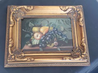 Vintage Robert Grace Hand Painted Framed Oil Painting