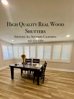 REAL WOOD & LIFETIME WARRANTY, Custom Interior Shutters, Plantation Shutters, Window Treatments, Window Coverings, Persianas de Madera