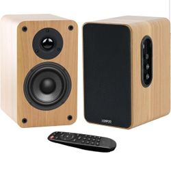 100W Powered Speakers with Inside Amplifier Bluetooth Bookshelf Speaker System Optical/Coaxial/HDMI/USB/AUX