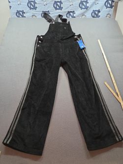 women's black corduroy overalls by Adidas size M