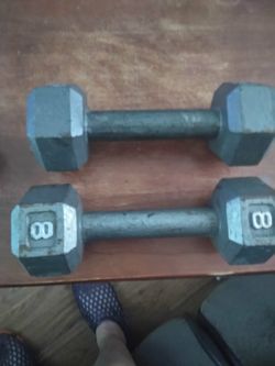 Cast iron dumbbells