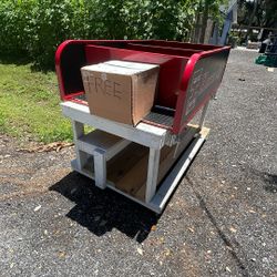 Free workbench and metal shelf