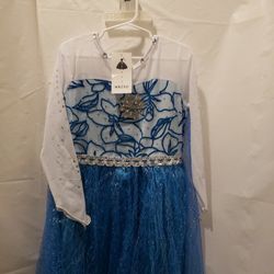 Frozen Elsa Girls Costume Size 7/8