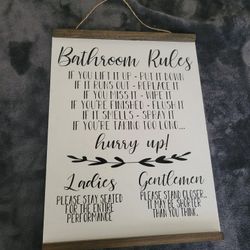 BATHROOM SIGN DECOR 