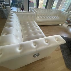 Sofa + Loveseat - Gorgeous Pearl Color