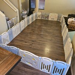 Folding Bear Baby Gate Playpen