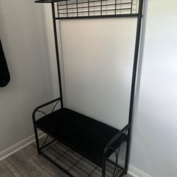 Cute Entryway Coat Rack And Shoe Storage 