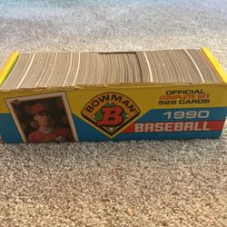 1990 Official Complete Set Of 528 Bowman Baseball Cards