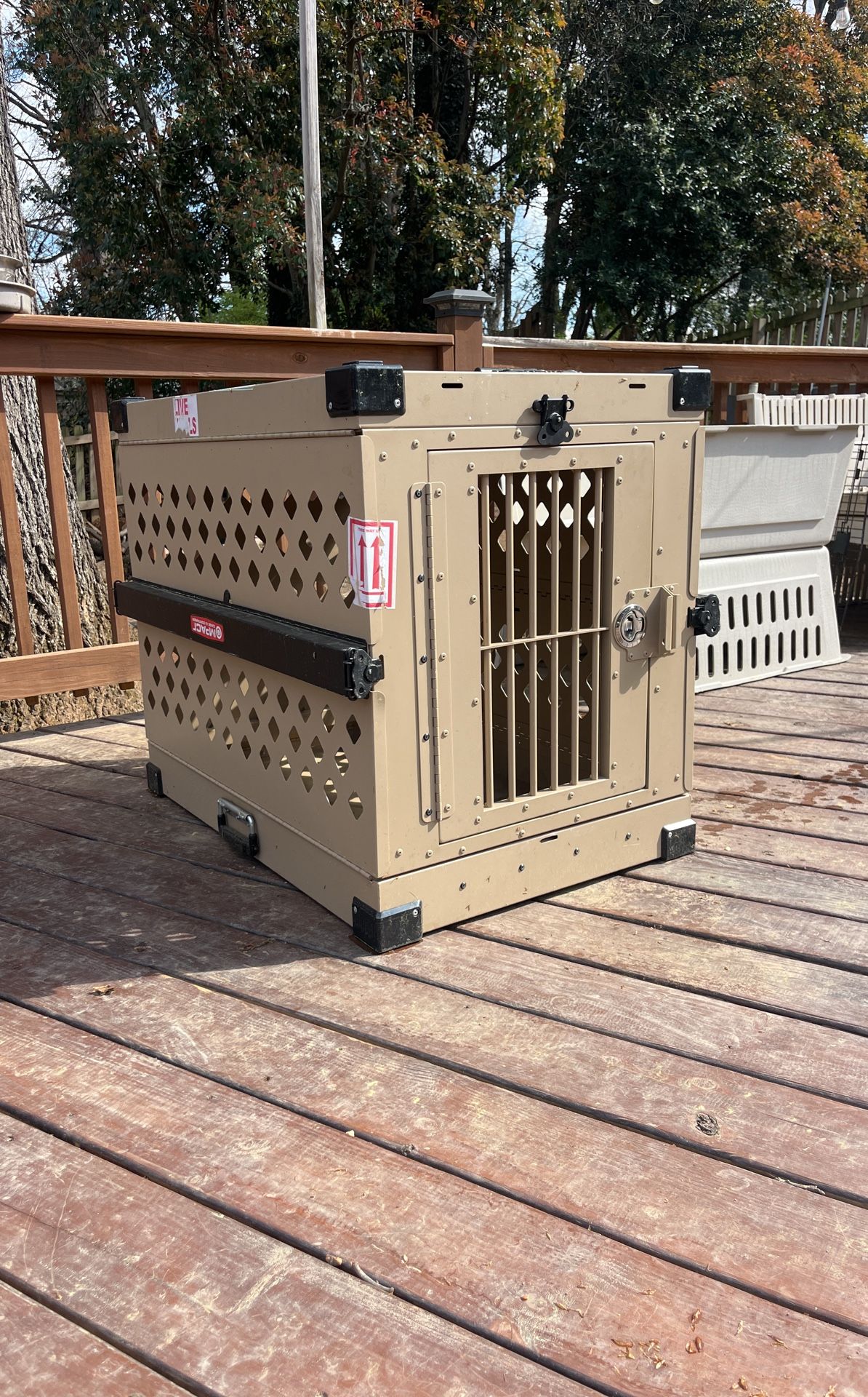 Tan - Impact Aluminum Collapsible Dog Crate