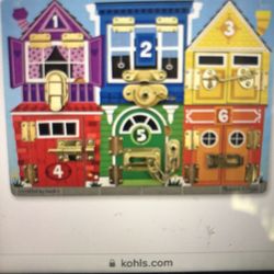 Melissa& Dough Wooden Latches Board With Plush Mirrored Animals Book