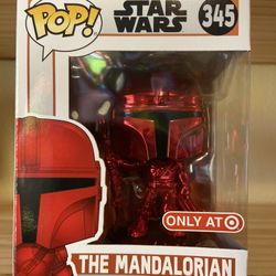 Red Chrome Mandalorian Funko Pop Exclusive