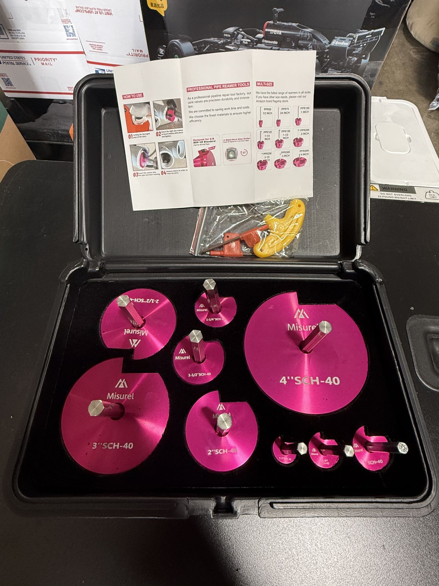 9 Pcs PVC Pipe Reamer Kit