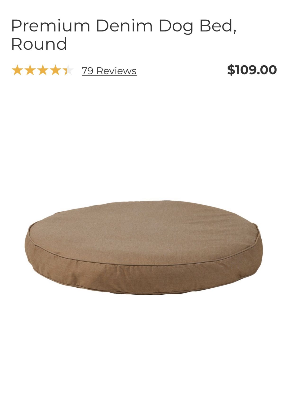 Small Round Llbean dog bed