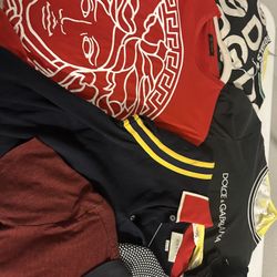 Gucci, Versace, Ferragamo, Louis Vuitton Men’s Shirts, Polos Button Ups And Sneakers