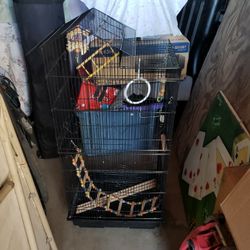 birdcage with accessories