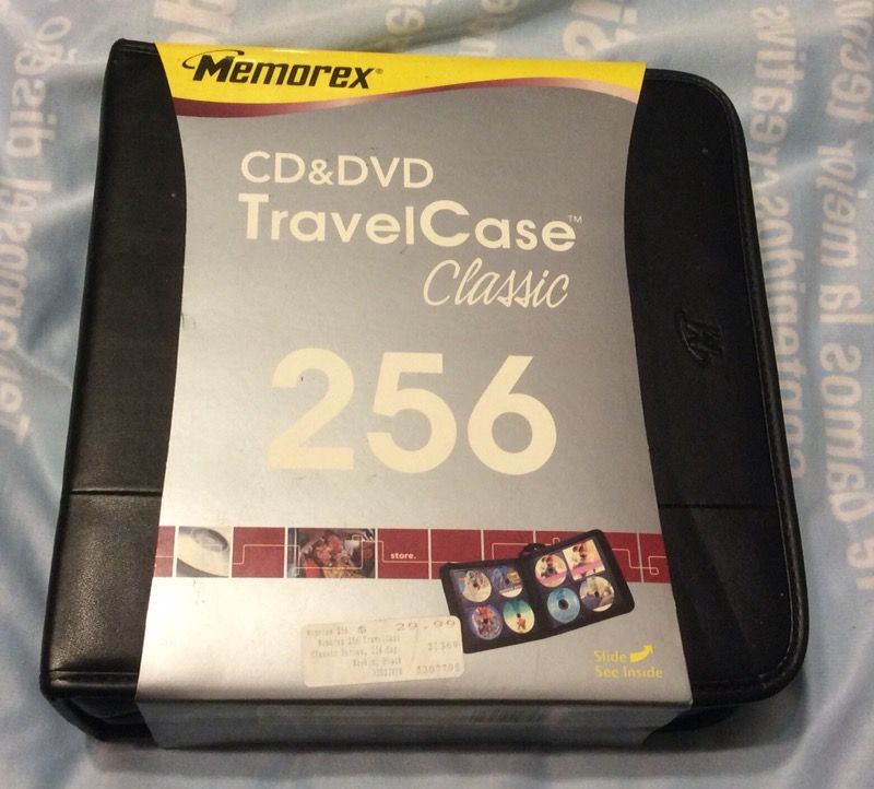 New! Memorex CD&DVD TravelCase fits 256 CD’s or DVD’s. $30 Firm
