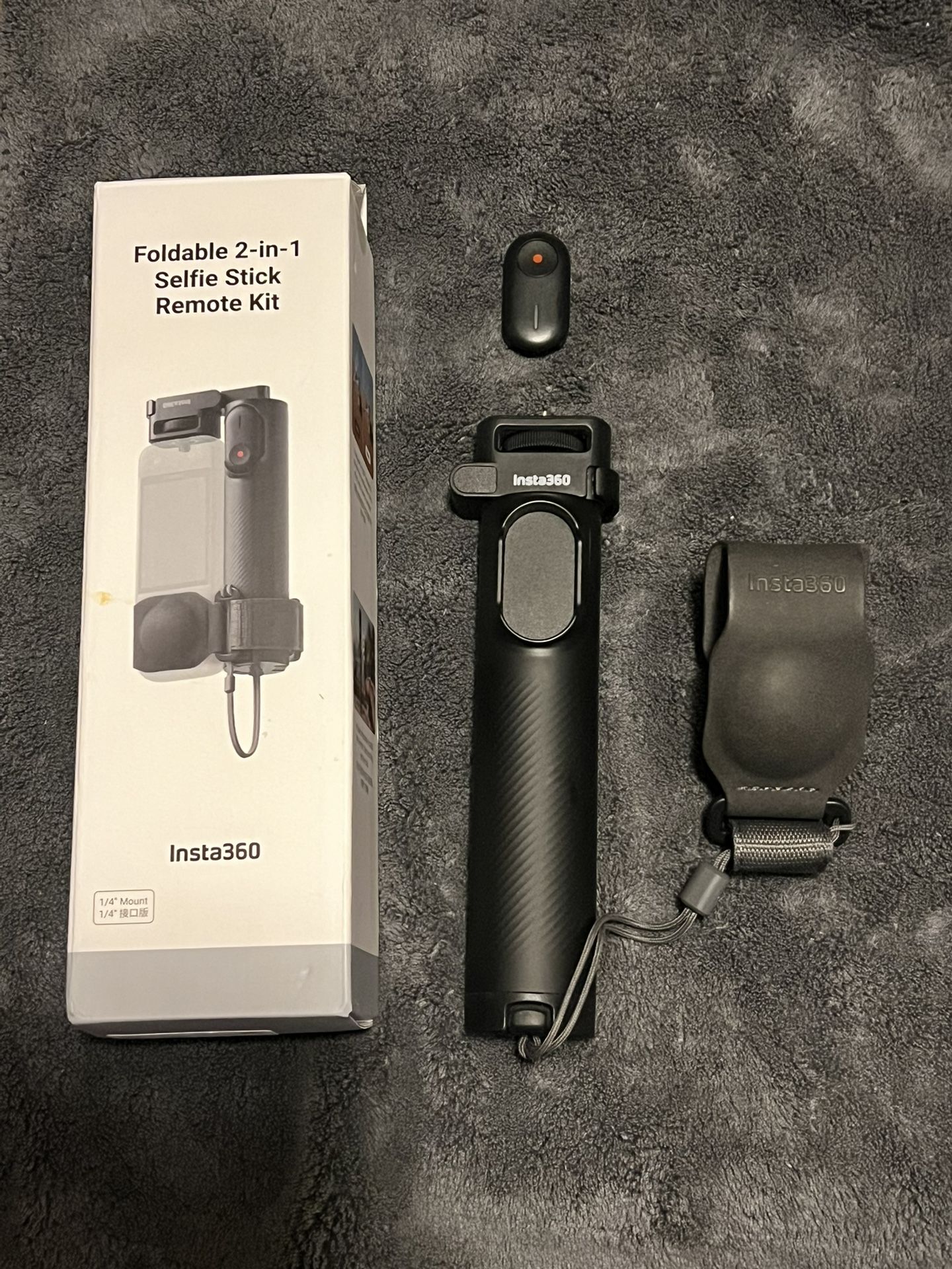 Insta360 Foldable 2-in-1 Selfie Stick/tripod With Micro Remote.