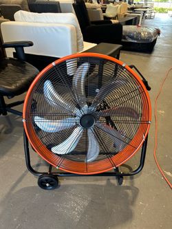 New -24 Inch Powerful Industrial Circulation Fan, Robust Commercial Application 3-Speed 8600CFM, 360°Flexible Adjustment Industrial Ground Fan for War