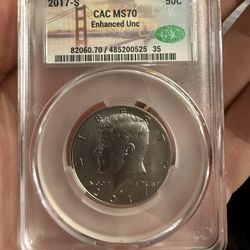 2017-s cac ms70 enhanced unc 50c