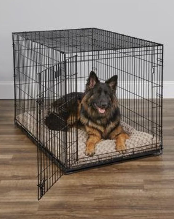 MidWest iCrate Fold & Carry Single Door Collapsible Wire Dog Crate, 48 inch