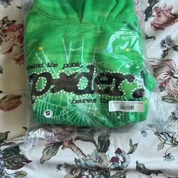  Sp5der V2 Hoodie Green P*nk hoodie 