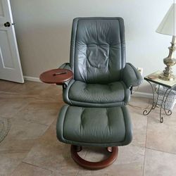 Ekornes Stressless Royal Large Leather Recliner And Ottoman