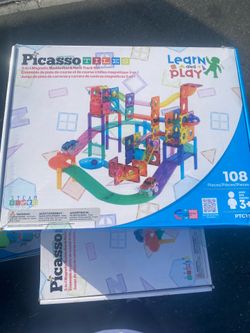 picasso tiles, marble run, car run
