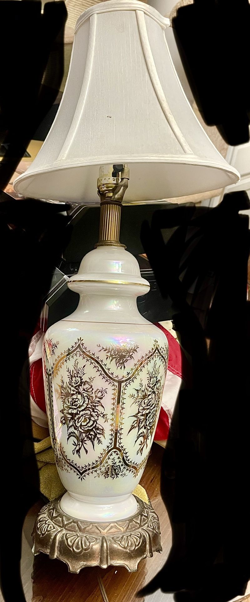1960's Vintage Iridescent Lamp   