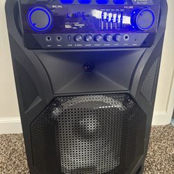 Portable Speaker With Mic And Wheels