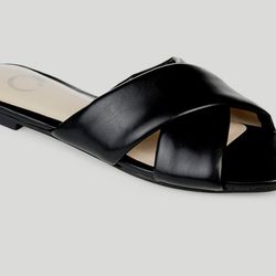 Journee Collection Women's Carlotta Criss Cross Slide Sandals