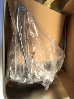 Stainless still faucet & small kitchen countertop