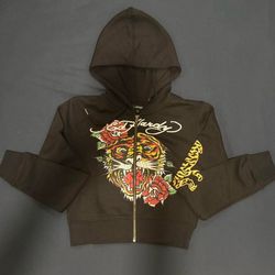 Black Ed hardy zip up