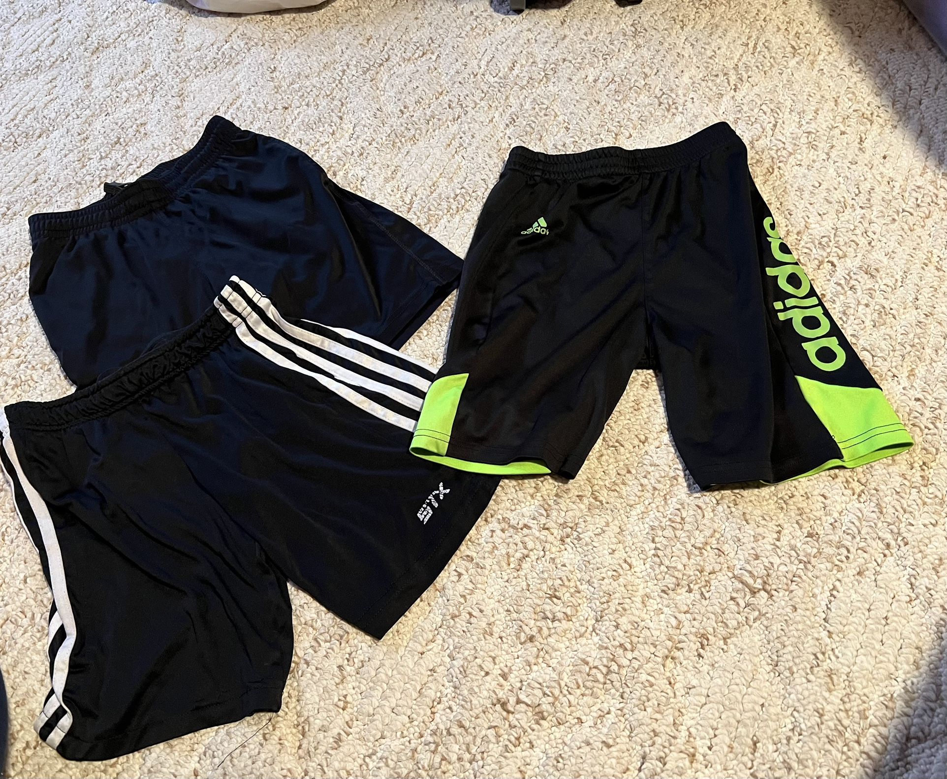 Lot Of 3 Boys Shorts Size 7 Addidas STX Cat & Jack