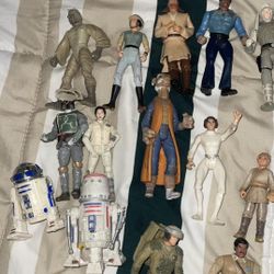 Vintage 90’s Star Wars Action Figures And Accessories 