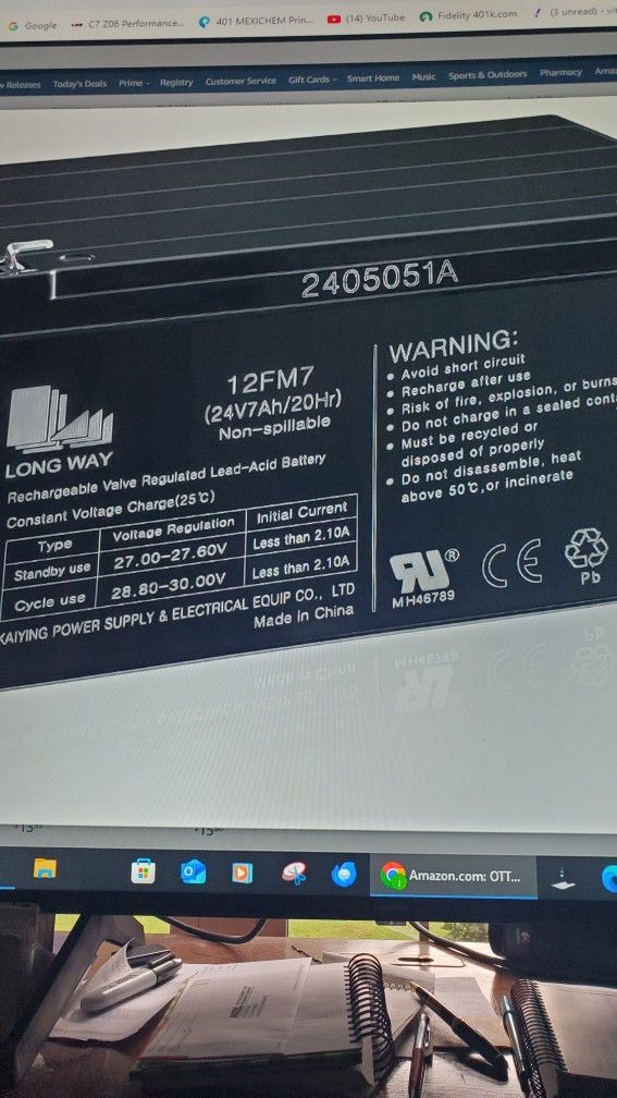 Ottaro 24v 7ah Battery