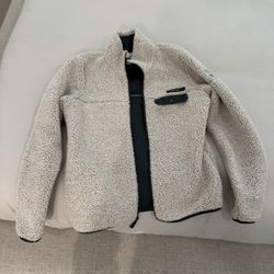 Columbia Women’s Small Sherpa Jacket Beige Full Zip Pebble Beach Golf