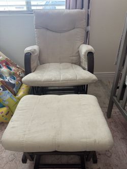 Nursery Glider Rocking Chair with Matching Ottoman