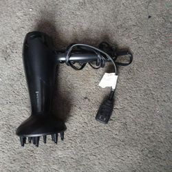 Black Hairdryer With Head Piece