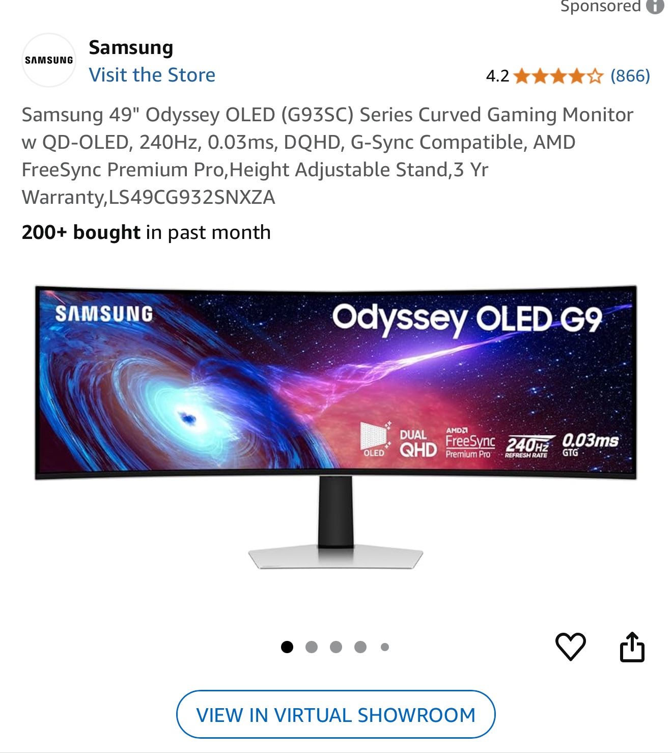 NEW !!! Samsung 49" Odyssey OLED (G93SC) Series curved