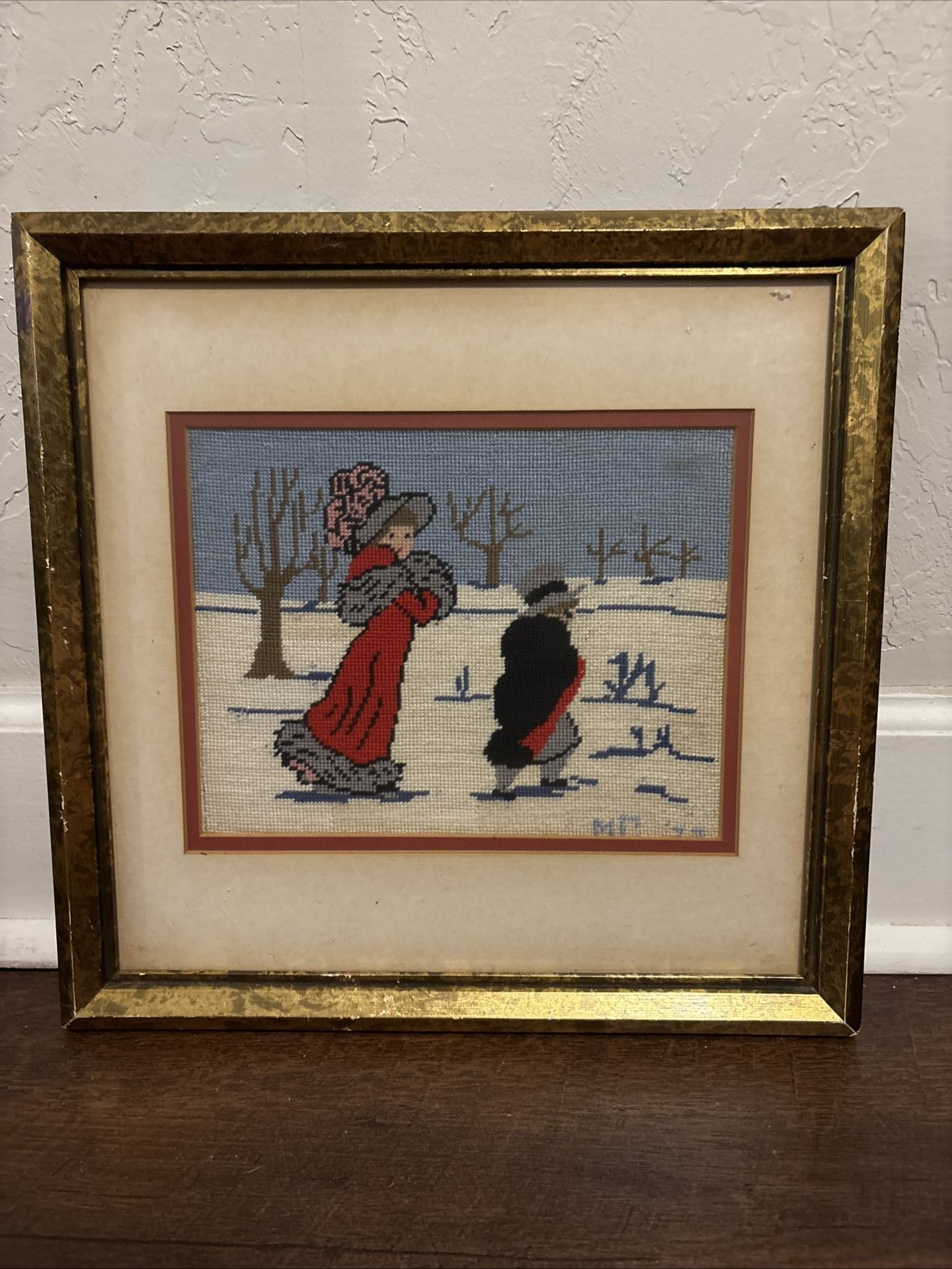 Vintage Hand Crafted Cross-Stitch