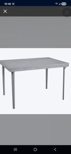 Cosco 3'8 x 2'8 rectangle wood folding table gray