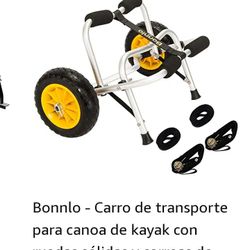 Bonnlo Smart Kayak And Canoe Cart Holds Up To 165 Lbs $50
