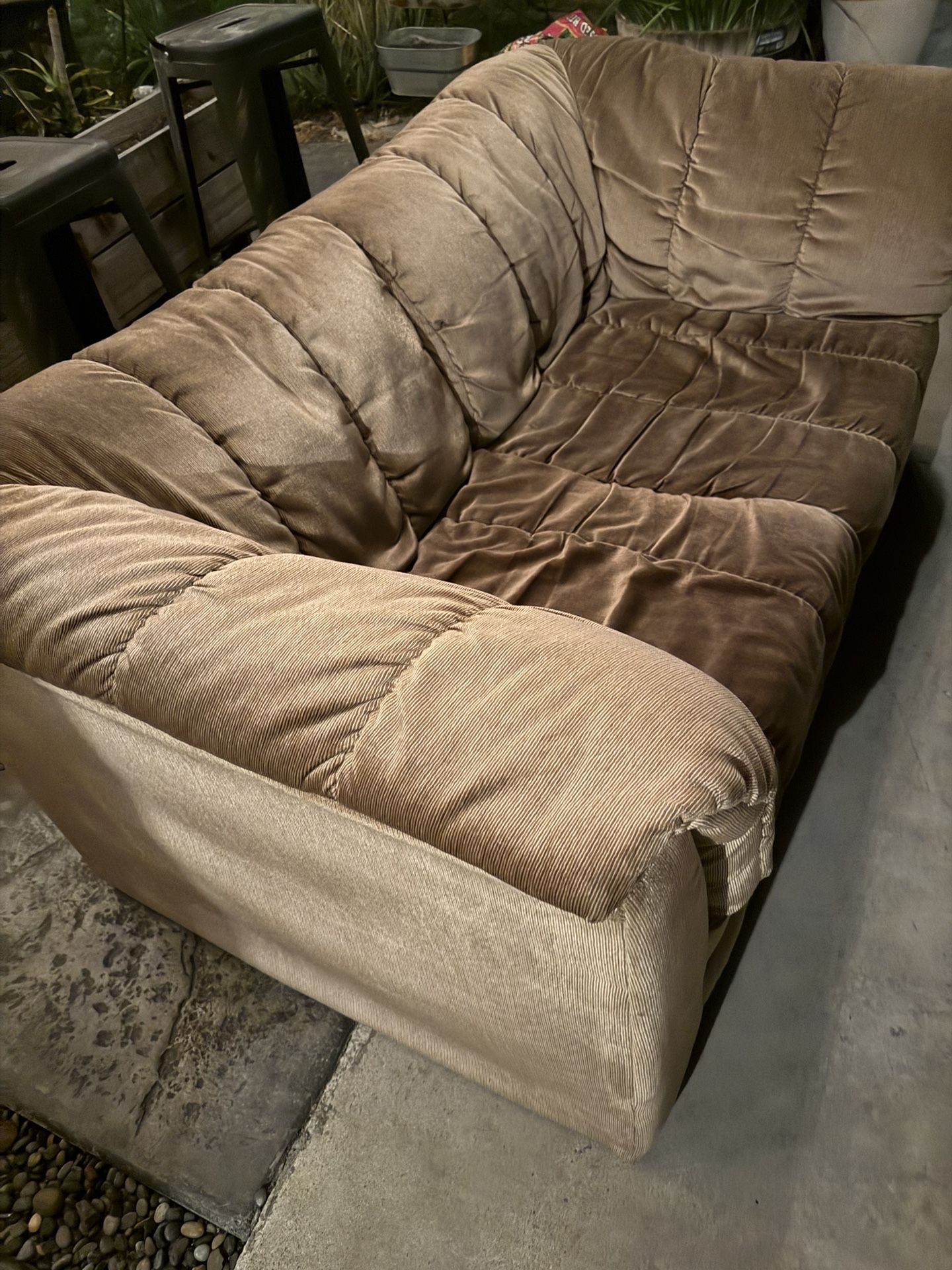 Soft Brown Corduroy Couch