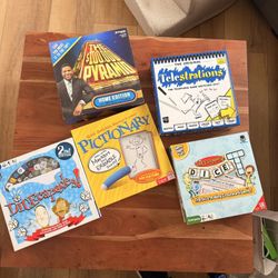 Family Game Night Bundle (Telestrations, Pictionary, & More) - Set of 5